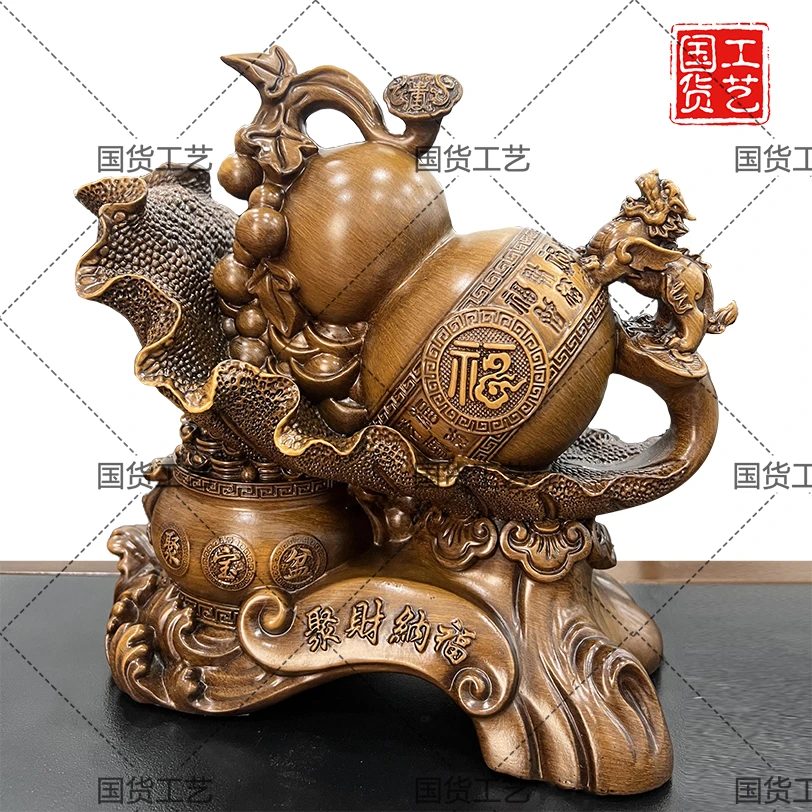 聚宝盆纳福白菜葫芦长18高18cm葫芦有福有禄摆件YM