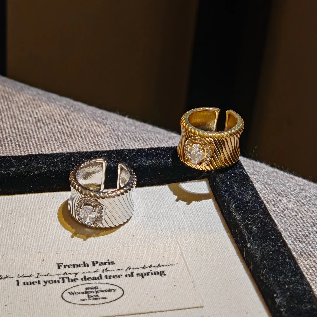 铜合金戒指 GULUM 256 手工气质轻奢经典中古时尚精致戒指