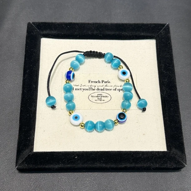 非金属亚克力手链 GULUM223 猫眼手链蓝眼睛恶魔之眼日常搭配手链