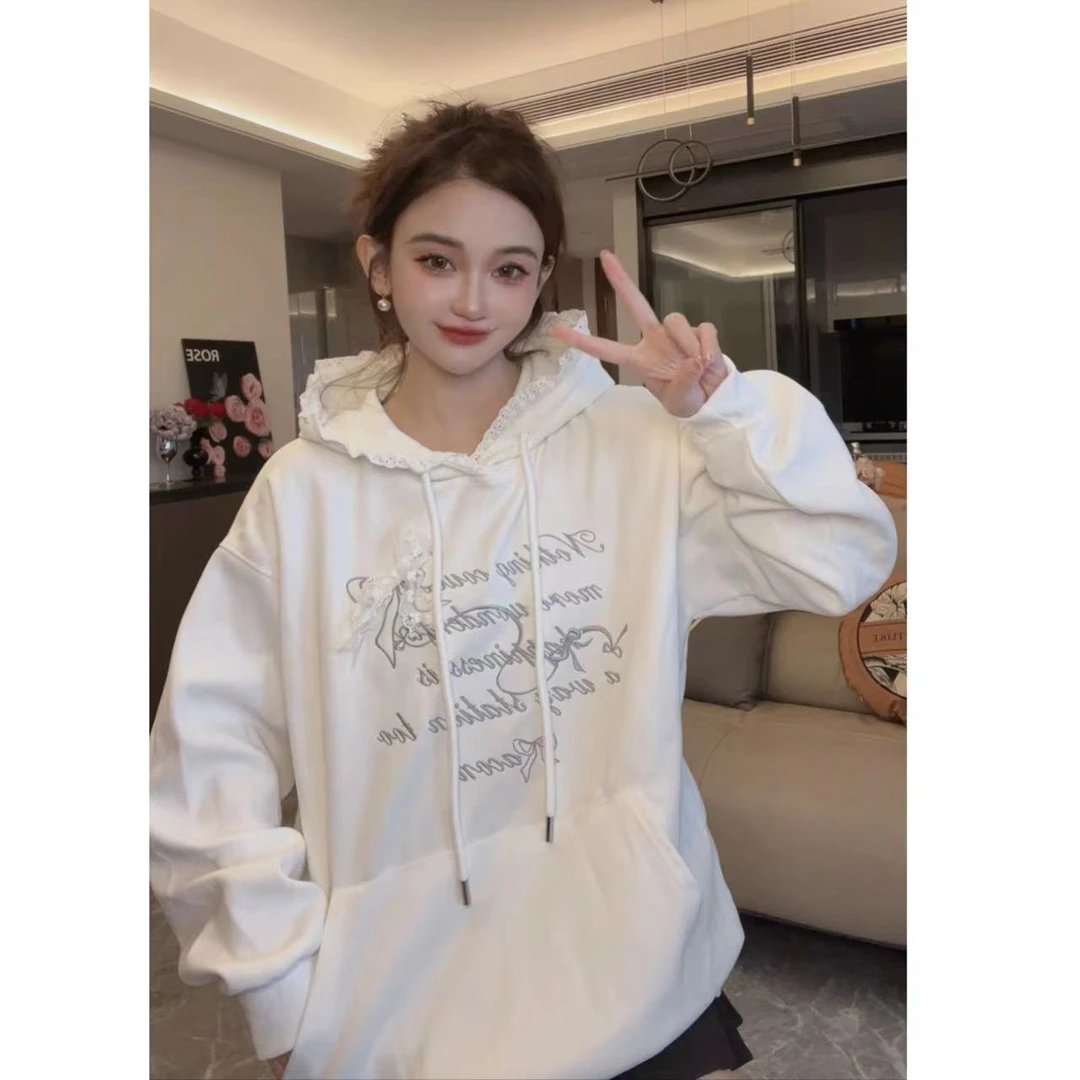 【唐顿庄园】秋冬季新款连帽宽松套头刺绣卫衣2025秋冬刺绣卫衣1000