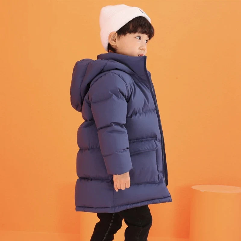 儿童羽绒服男童女童中大童中长款加厚保暖面包服