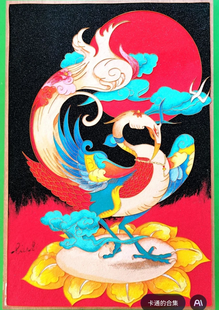 景蓝石记掐丝定制工艺画国画工笔花鸟画装饰画摆件非遗手工艺礼品