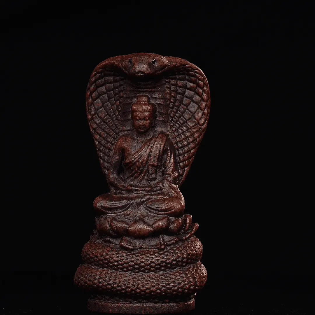 宜兴紫砂茶宠紫 蛇佛