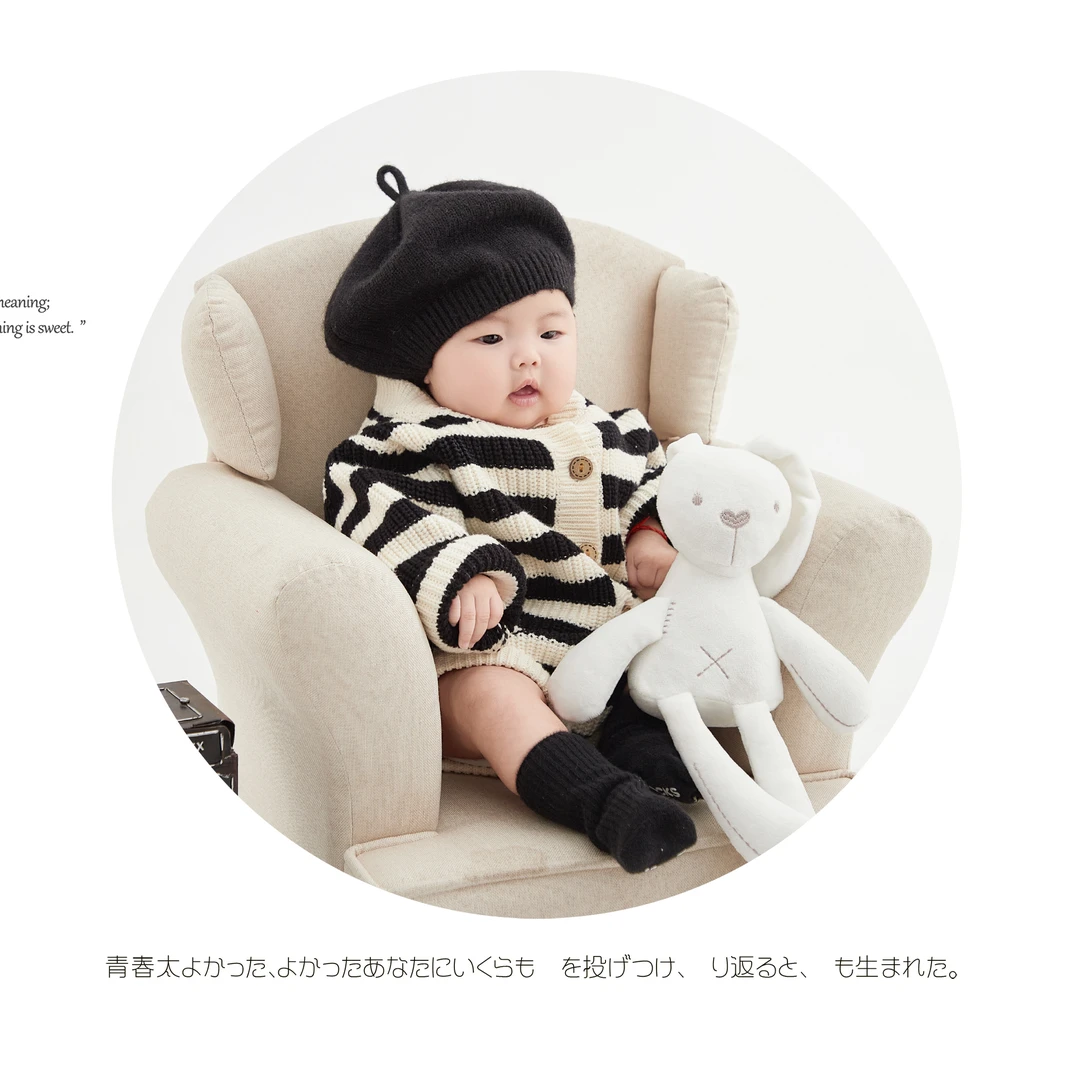 婴幼儿四季连体婴儿套装宝宝针织棉内胆春秋加厚保暖