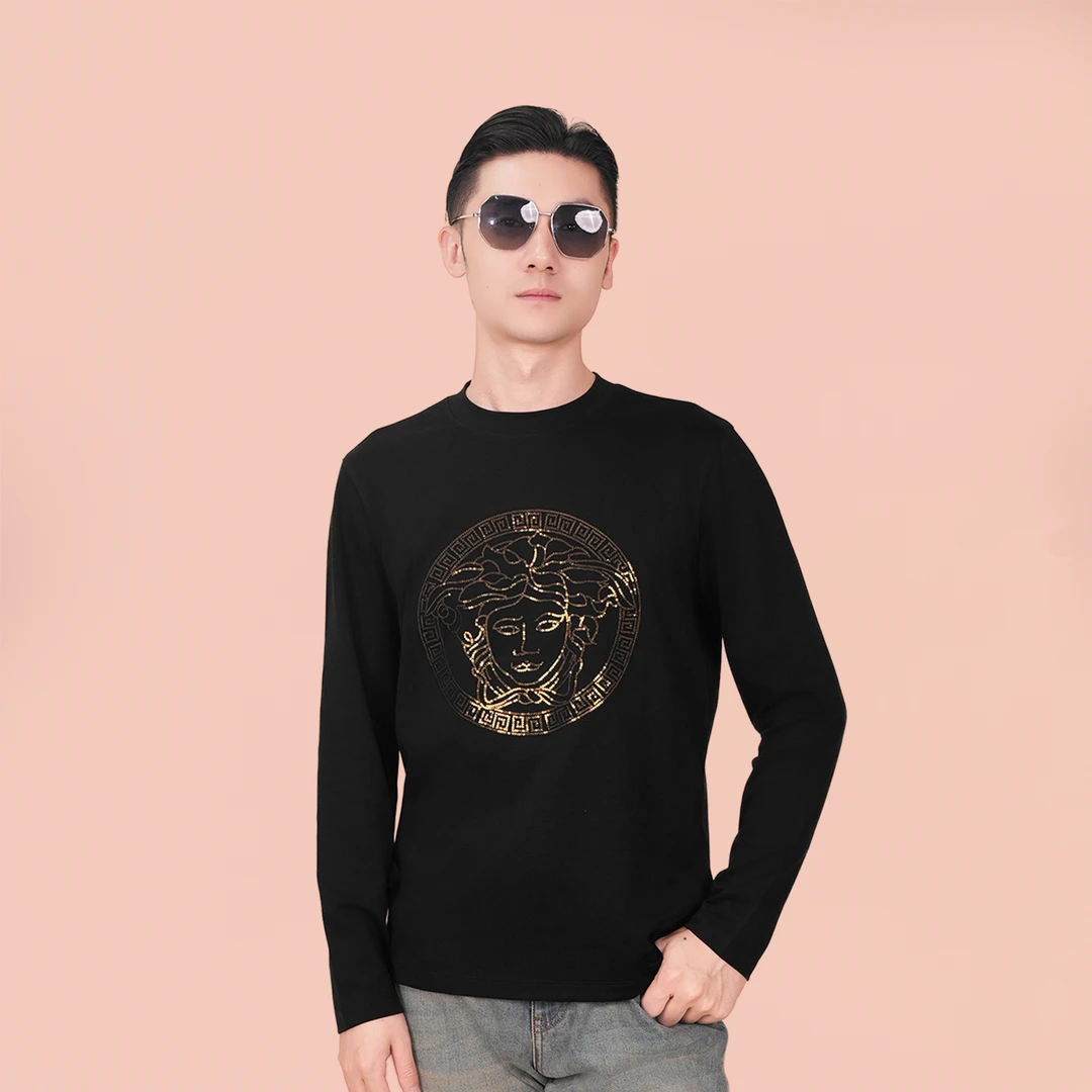 VERSTUE LEKFEN/瓦萨琪勒芬冬季新款黑金百搭长袖T恤男6236473639