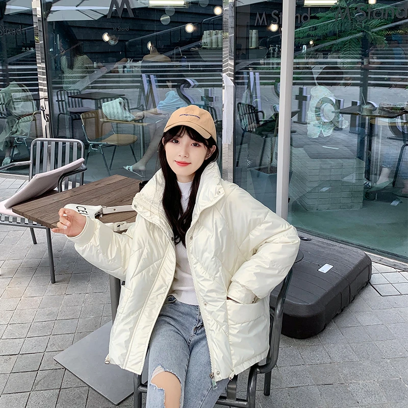 短款棉服女2023秋冬加厚时尚韩版小个子面包服休闲百搭显瘦外套女