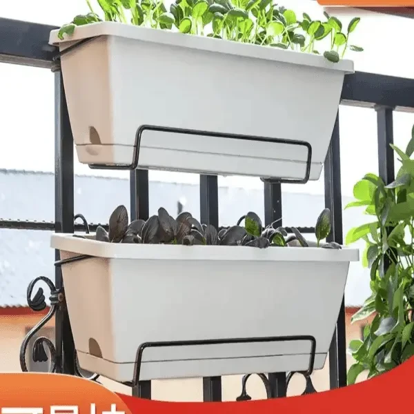 阳台花架悬挂式铁艺护栏花盆挂架种菜盆专用支架室内窗台置物架