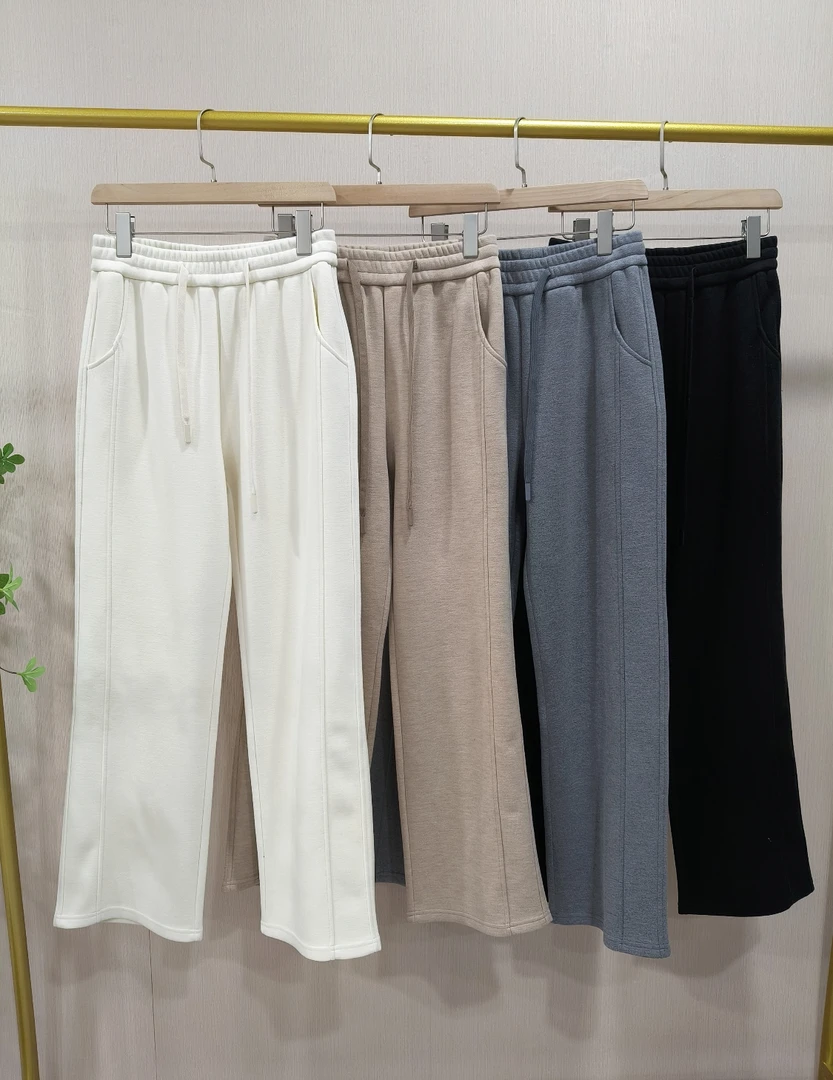 【Hua】2624秋冬季新款女士休闲百搭舒适高腰休闲裤直筒裤