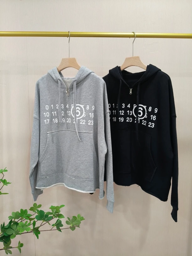 【Hua】01467春秋休闲百搭连帽半拉链长袖卫衣(样衣）