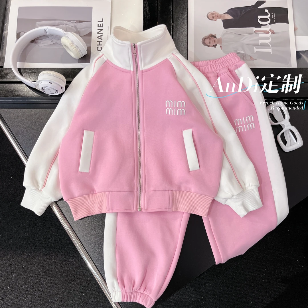 〖ANDI〗订制秋冬款中大童韩版设计感加绒休闲两件套套装2882
