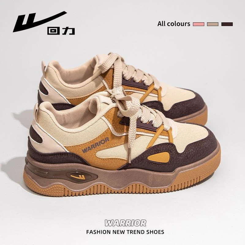 回力小白鞋女春季2025新款薄款透气运动鞋厚底增高时尚休闲板鞋子