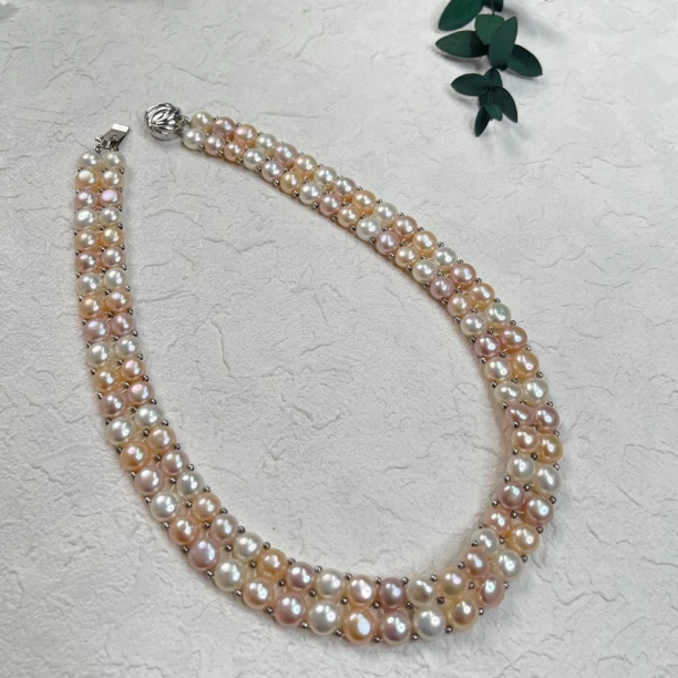 90新  【六六中古】孤品6.5-7mm淡水珍珠项链aw7700链长42cm