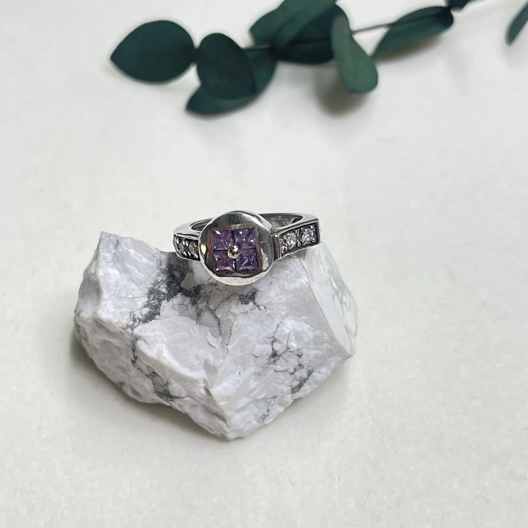 全新未使用  【六六中古】简约925银戒指aj3438欧51港12