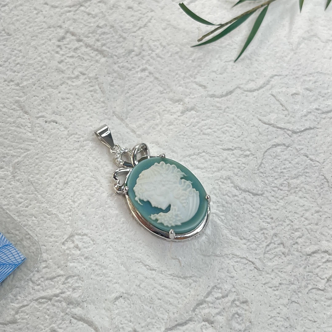 全新未使用  【六六中古】孤品s925玛瑙吊坠aw7998