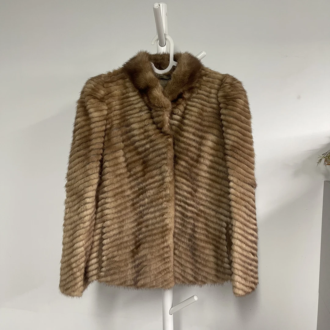 90新   【六六中古】孤品复古貂毛外套ay1159