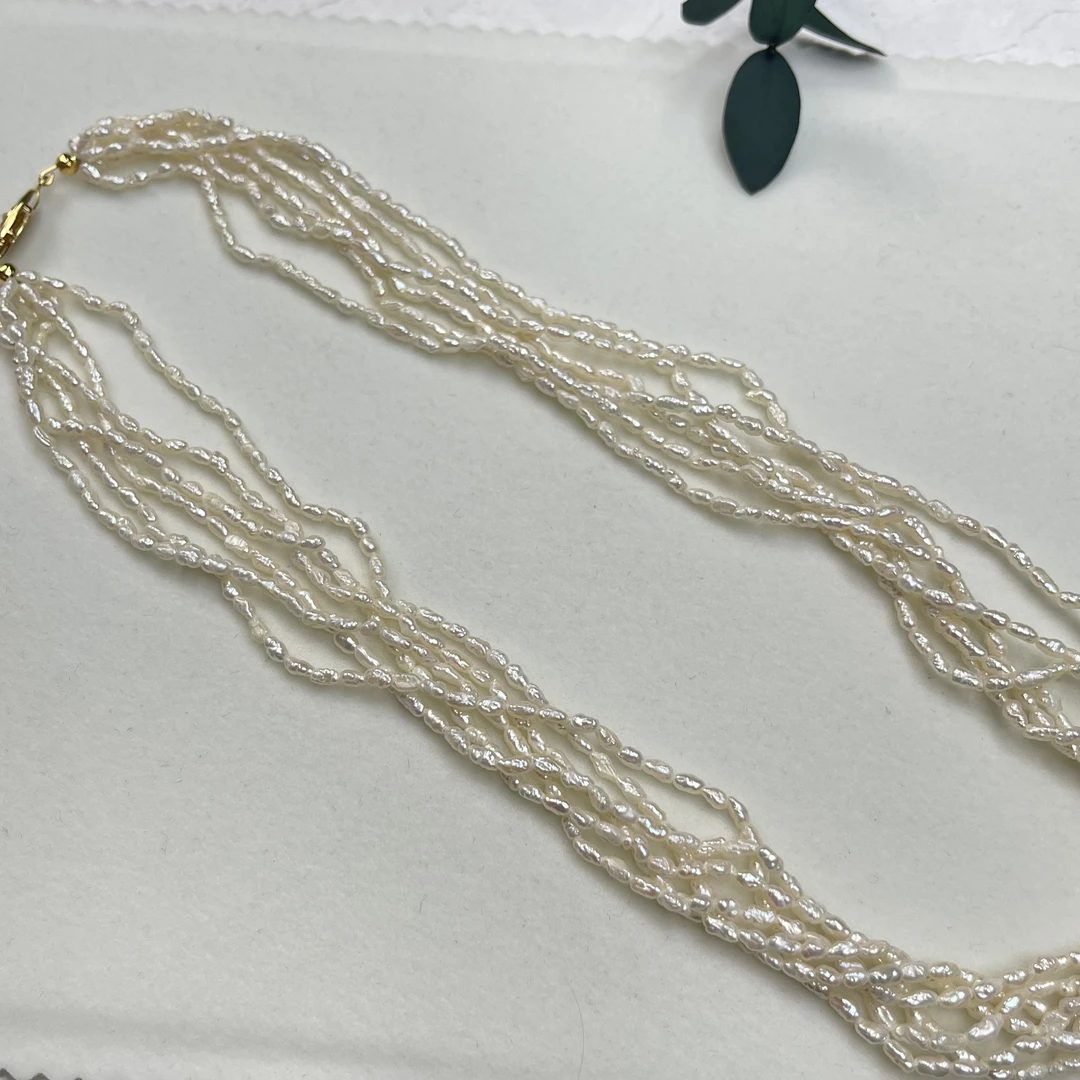 90新  【六六中古】孤品2.5-3mm淡水珍珠项链th2251链长47cm