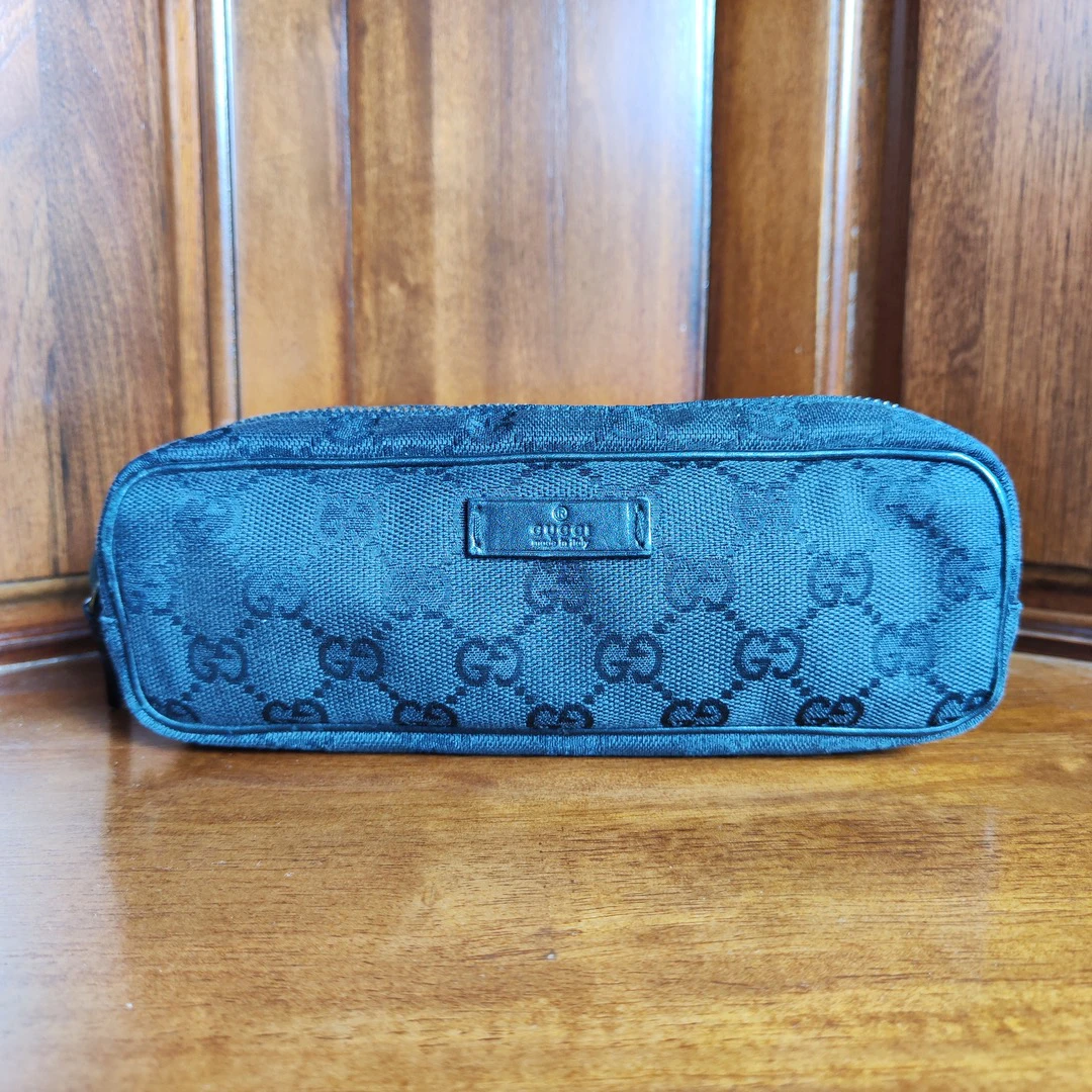 90新 GUCCI/古驰 【六六中古】孤品黑色洗漱包cb160尺20*4.5*6.5