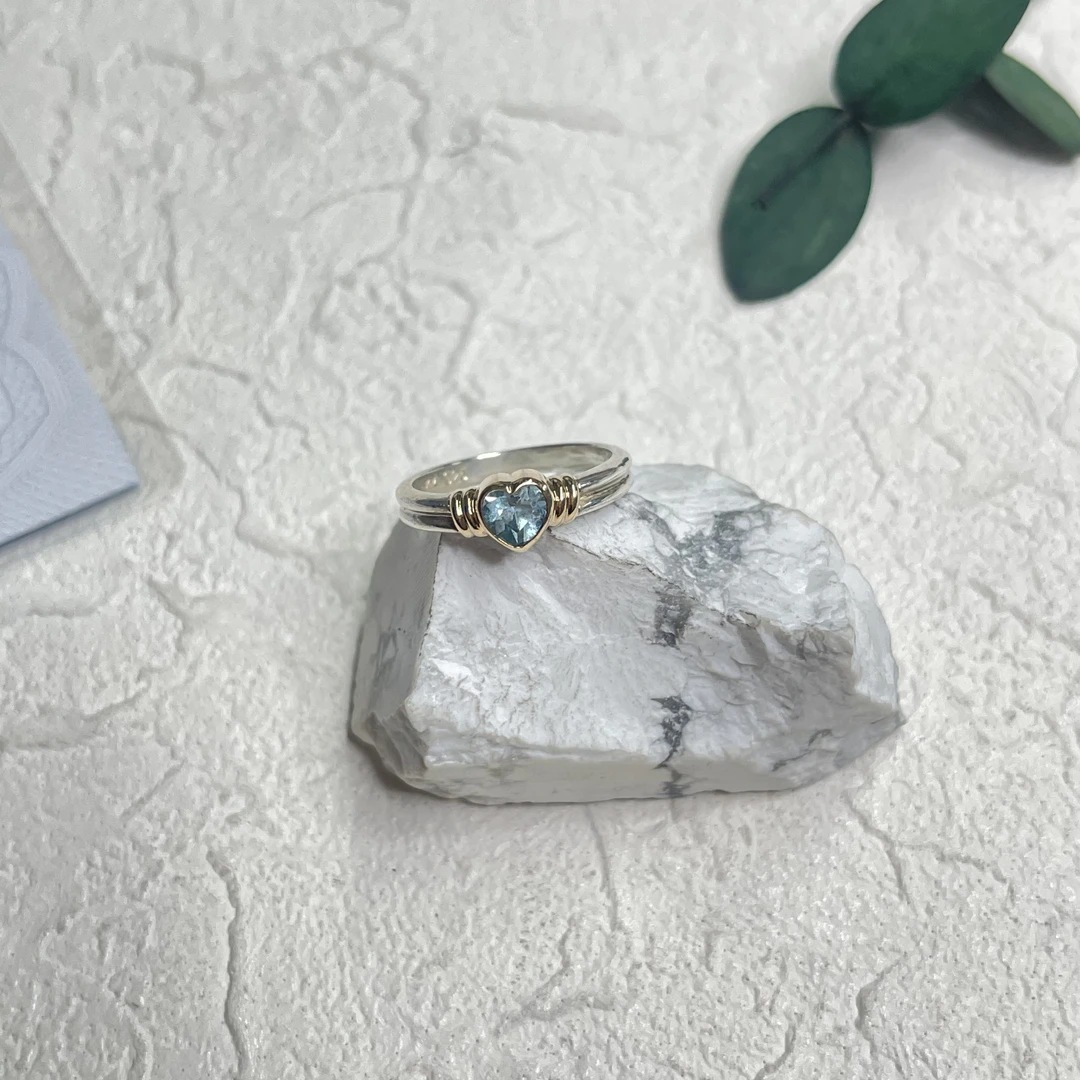 全新未使用  【六六中古】孤品银925托帕石戒指aj3770