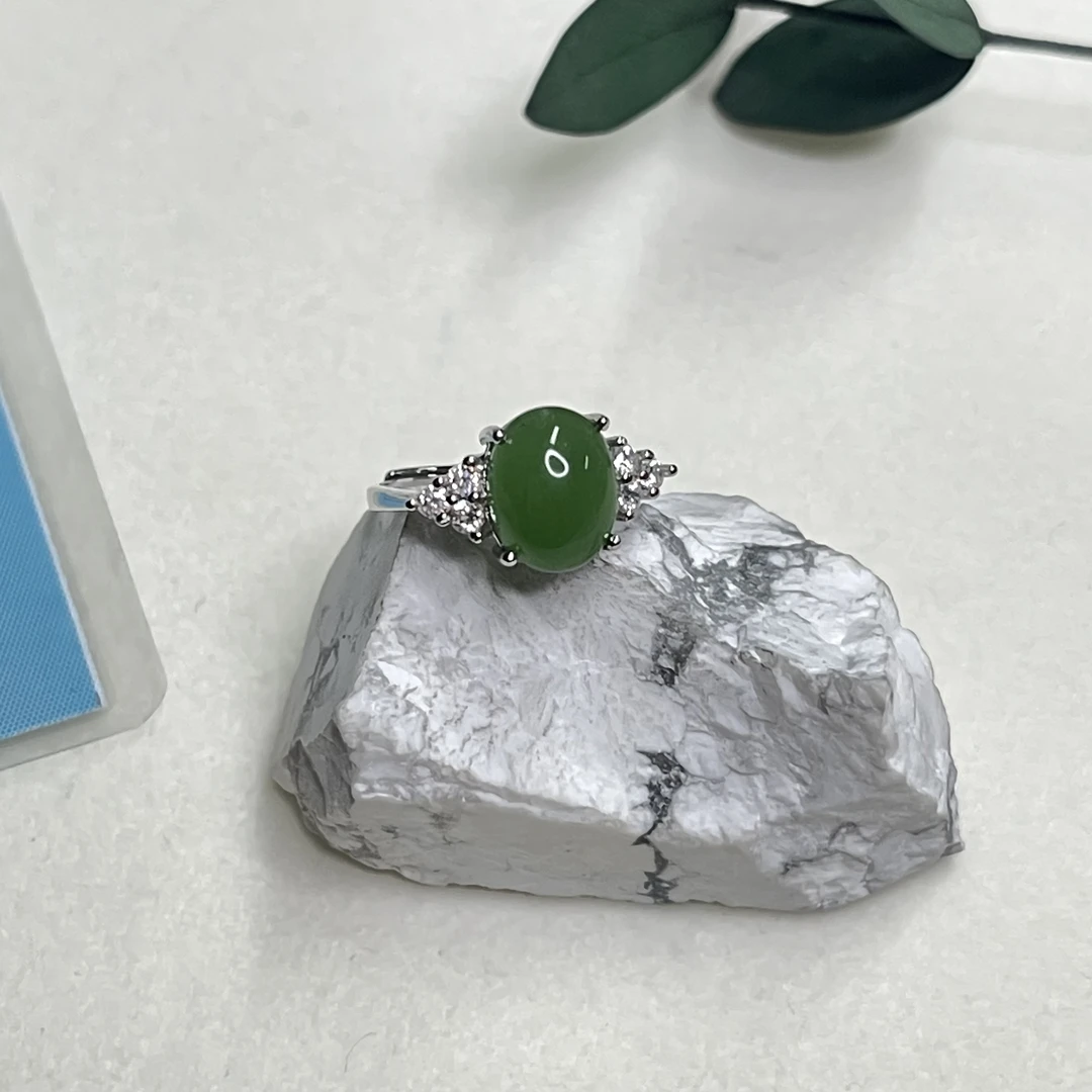 全新未使用  【六六中古】孤品s925玻璃开口戒指aj3745