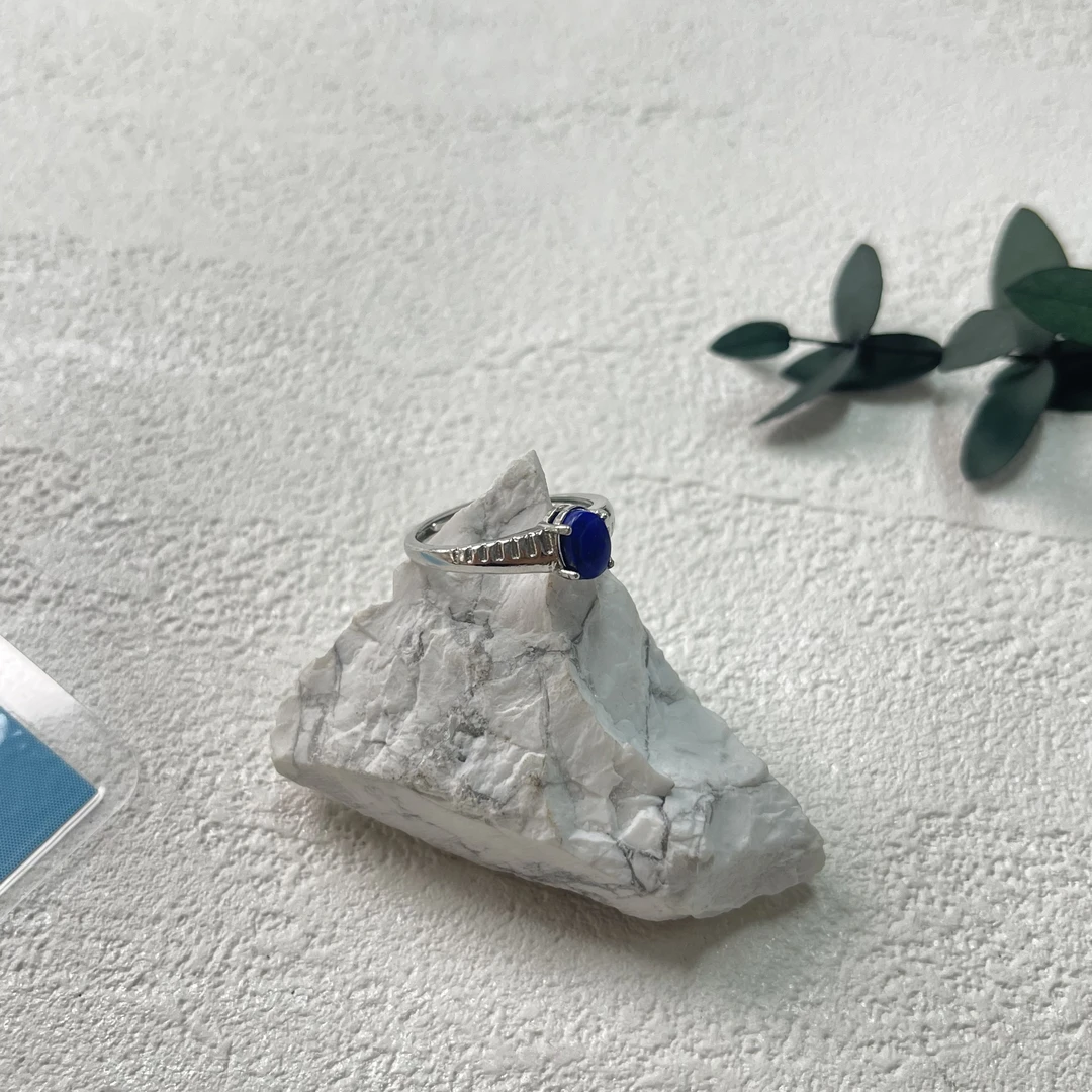 全新未使用  【六六中古】孤品简约青金石开口戒指aj4266