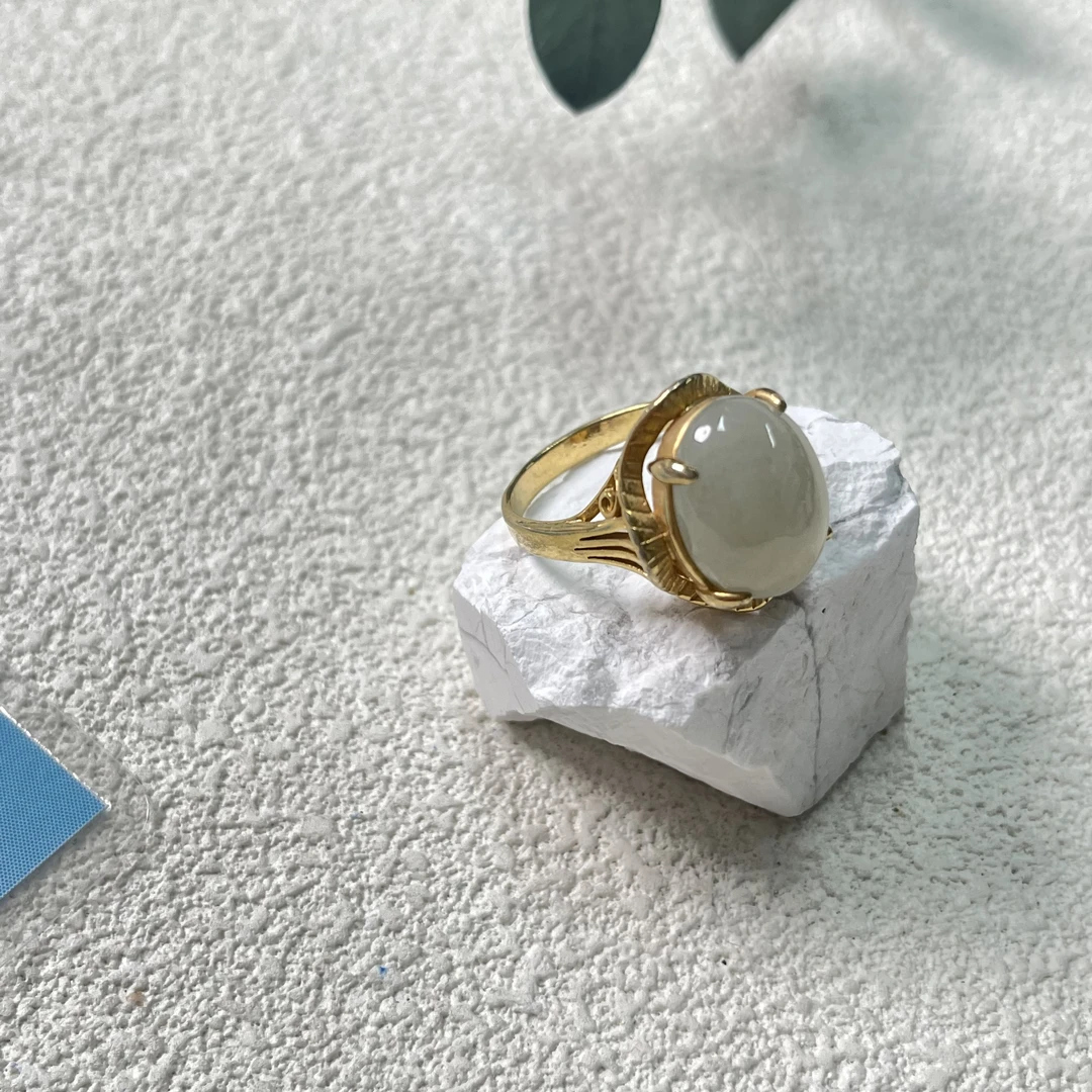 全新未使用  【六六中古】孤品简约s925和田玉戒指aj4287