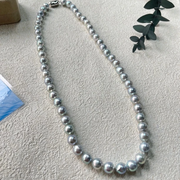 90新  【六六中古】孤品54颗9.5-10mm海水珍珠项链kmm397链长54cm