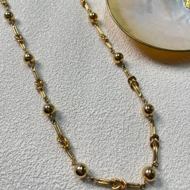 90新 YSL/圣罗兰 【六六中古】孤品复古项链ca079链长96cm