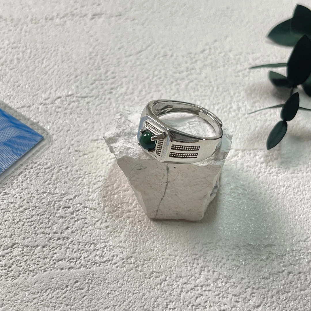 全新未使用  简约欧泊可调节戒指bj956