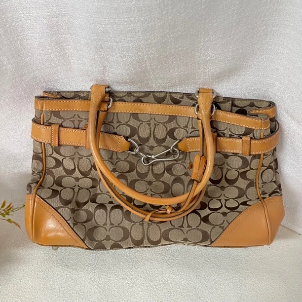 90新 COACH/蔻驰 【六六中古】孤品复古手提包cb422尺寸35*24*10