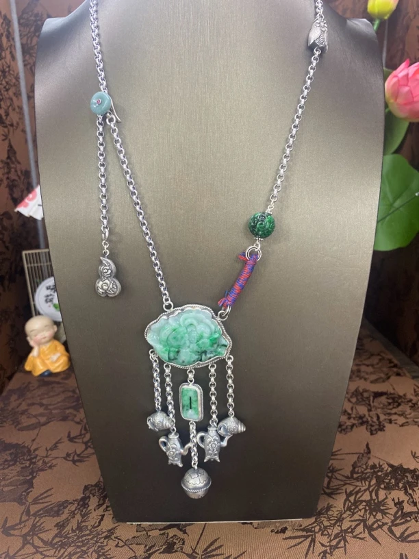 吊坠925银 小郑家纯银民族风复古纯手工