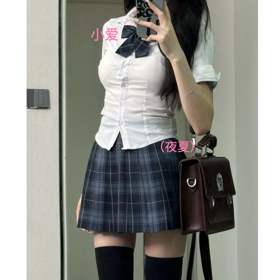咪琦兔JK【夜夏】正版学院风显白显瘦百搭日系校供格裙狗短jk
