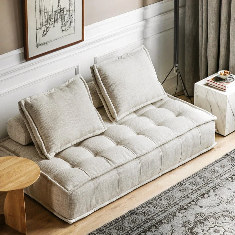 淘典皮埃蒙特房间简约风豆腐块无扶手组合方块小户型创意布艺客厅