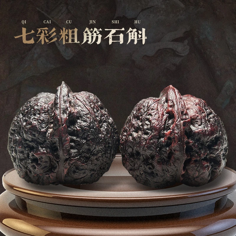 七彩粗筋石斛｜云南铁核桃文玩手把件手捻精品把玩全品无修手感