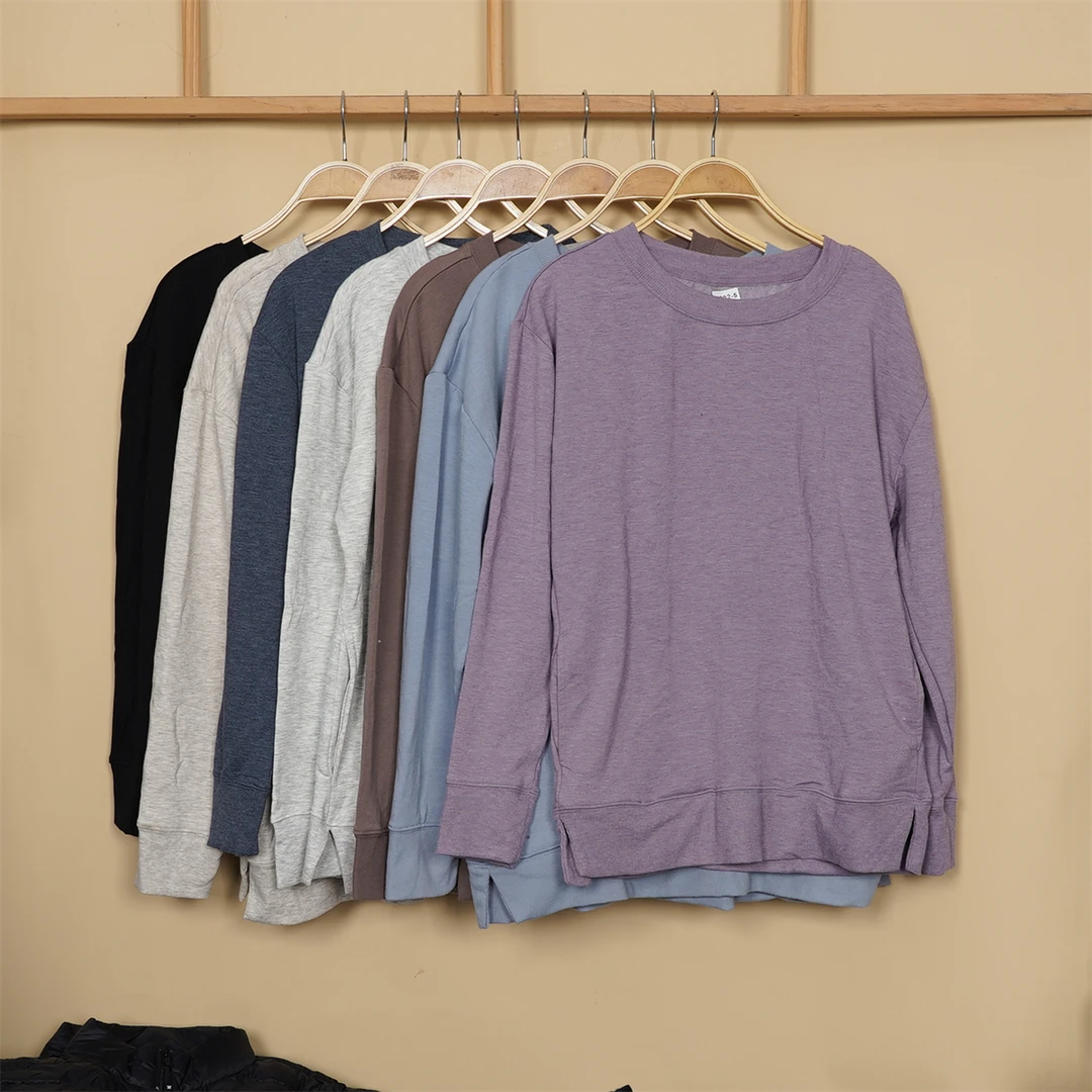 里面加薄绒运动长袖保暖T恤圆领宽松显瘦休闲春秋上衣 款号G202