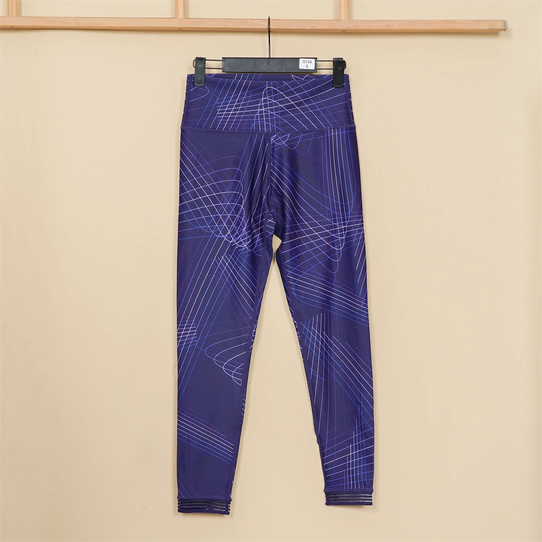 防晒UPF50+健身8/9分裤收腹带强压高腰紧身透气吸湿瑜伽跑步训练