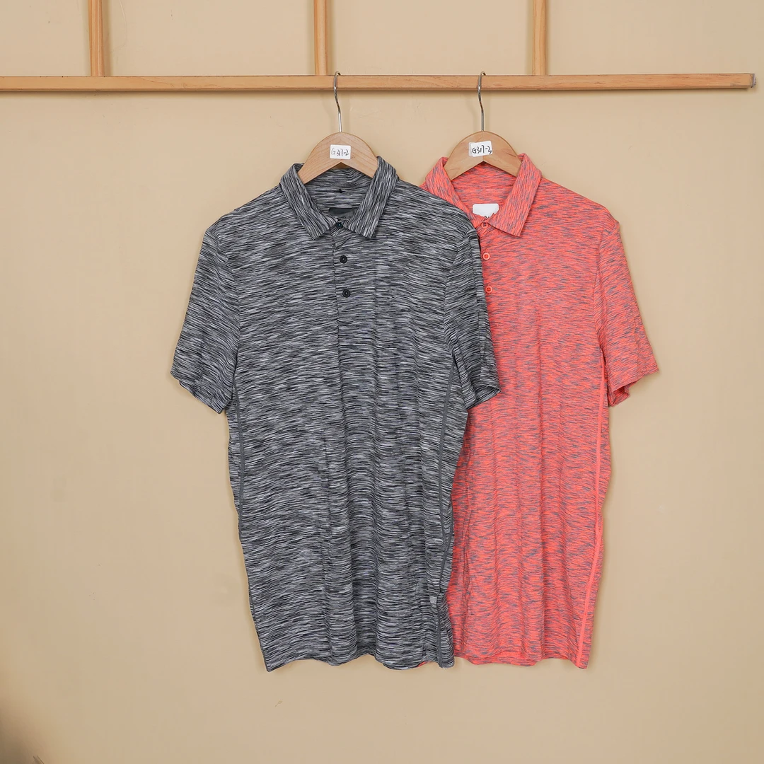 款号G317 男款运动短袖T恤翻领弹力透气吸湿显瘦夏季休闲上衣