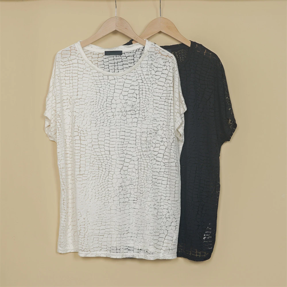 轻薄速干透气网纱纯色圆领短袖T恤宽松显瘦休闲百搭户外罩衫