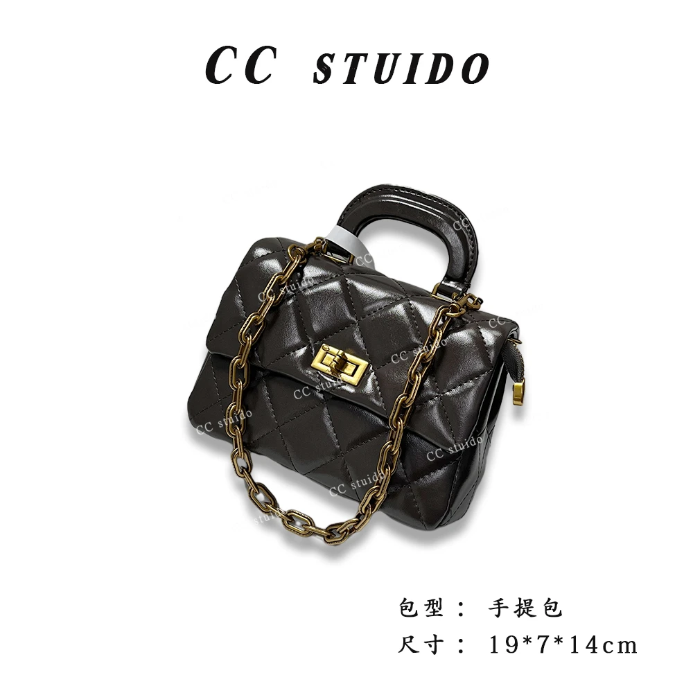 【尚恩CC】ZT-D7001-法式灰-轻奢时尚简约百搭女士新款小香手提包