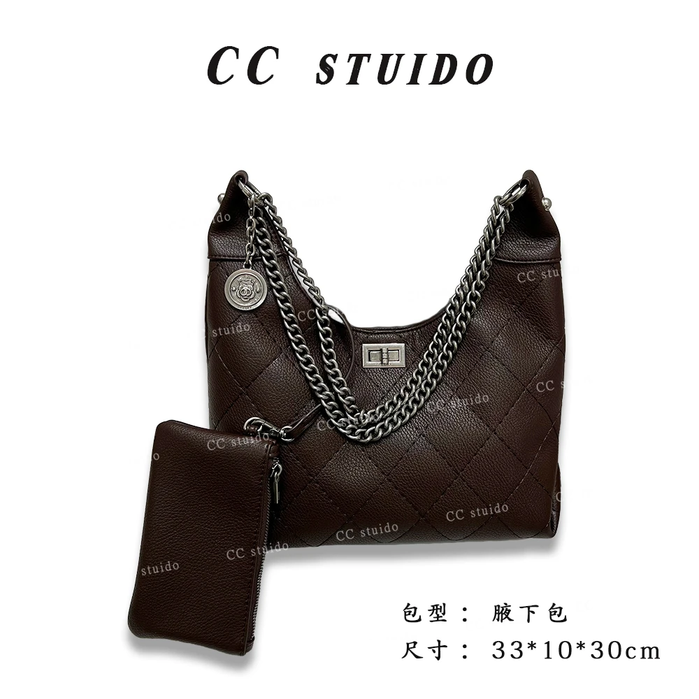 【尚恩CC】ZT-D7031-中古咖-轻奢时尚简约百搭女士新款单肩包