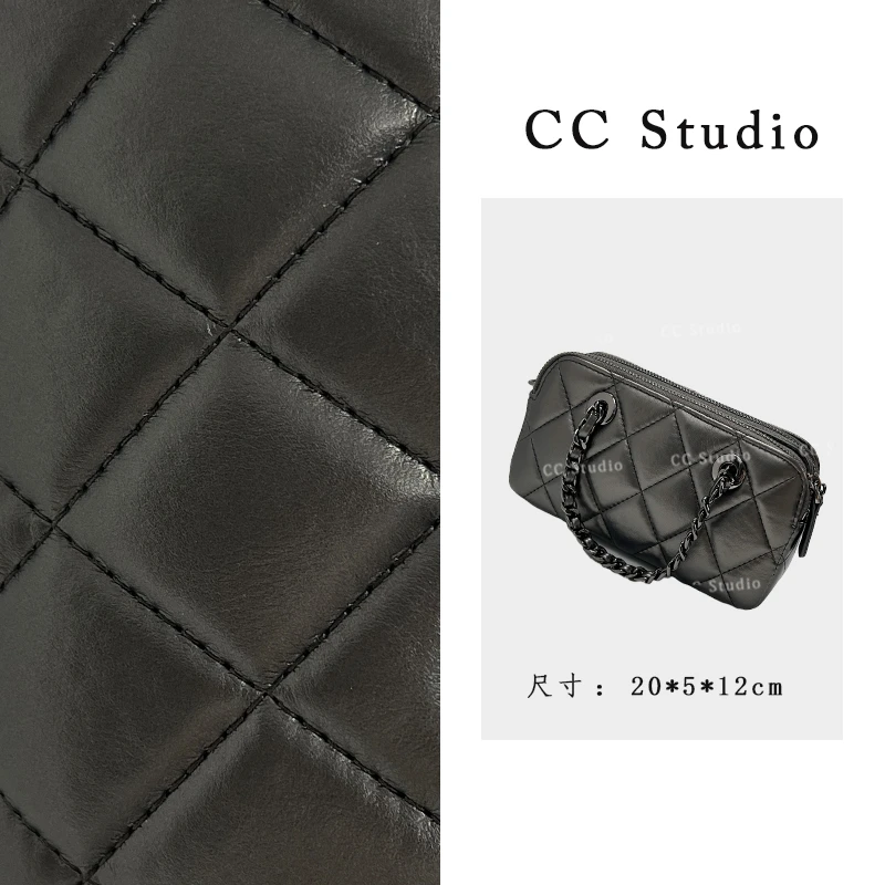 CC Studio/原创设计ZT-D7063-枪色-轻奢女士新款手提斜跨包