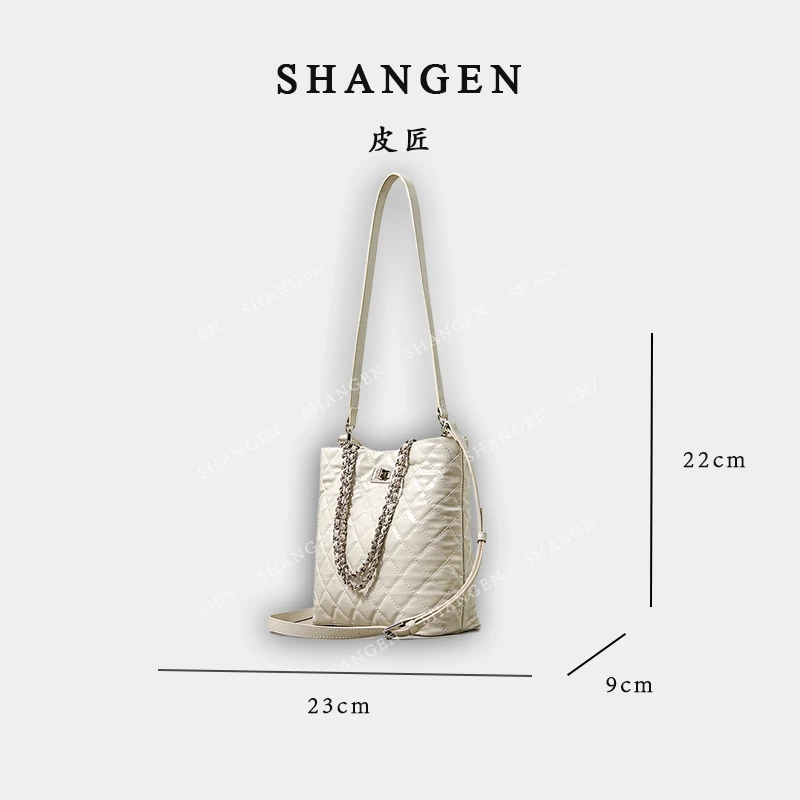 【尚恩CC】SK-82816-陶白-轻奢时尚女士新款手提单肩斜挎包