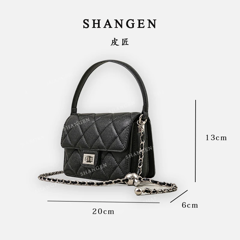 【尚恩CC】SK-92535-黑色-轻奢时尚女士新款手提单肩斜挎包