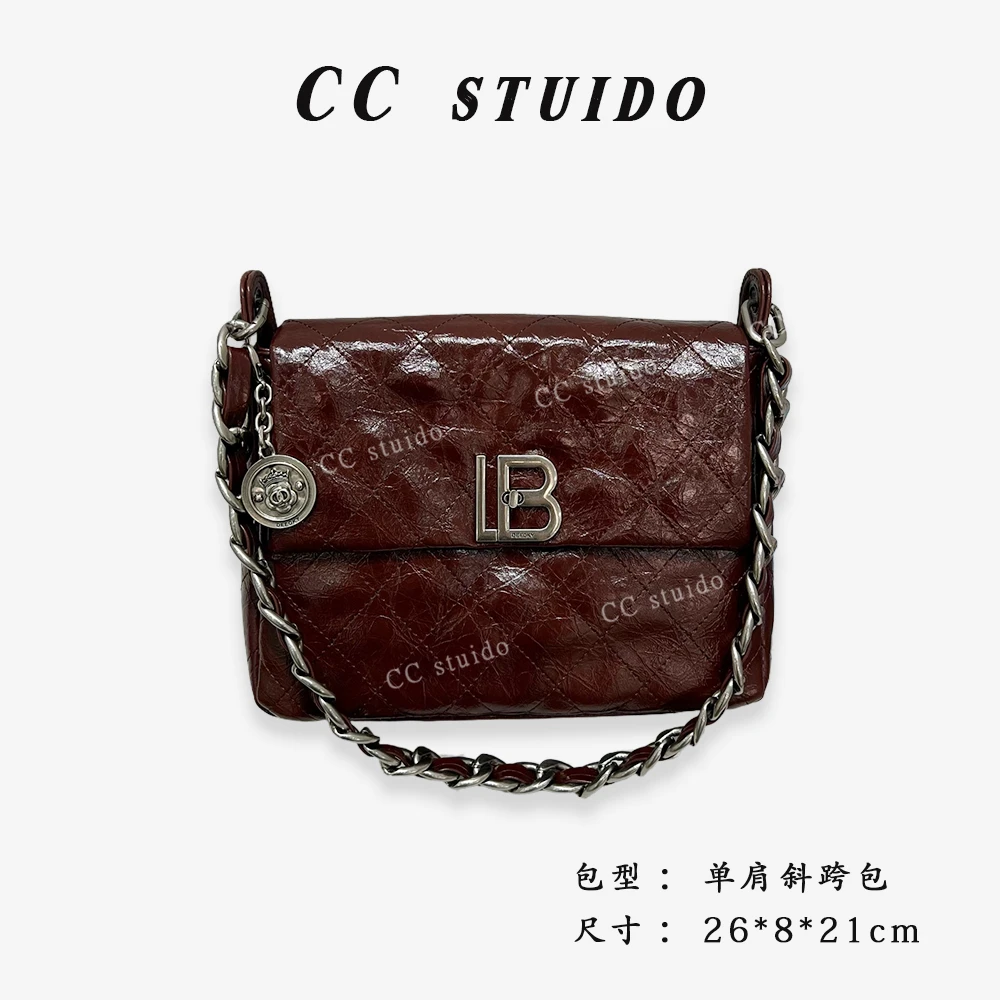 【尚恩CC】ZT-D9617-B-美拉棕-轻奢简约百搭女士新款单肩斜跨包