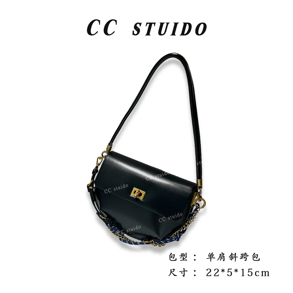 【尚恩CC】SD-3962-黑色-轻奢时尚简约百搭女士新款单肩包