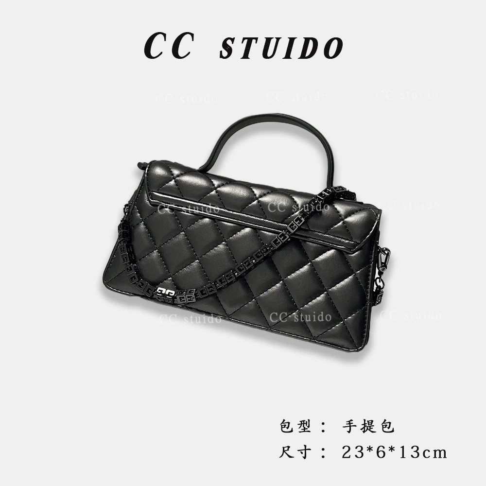 【尚恩CC】ZT-D7059-枪色-轻奢时尚百搭女士新款手提单肩斜跨包