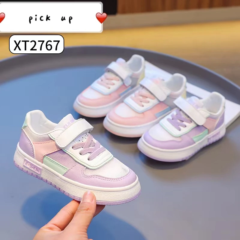 儿童透气轻便休闲儿童运动鞋板鞋春秋季网面女童校园百搭小白鞋