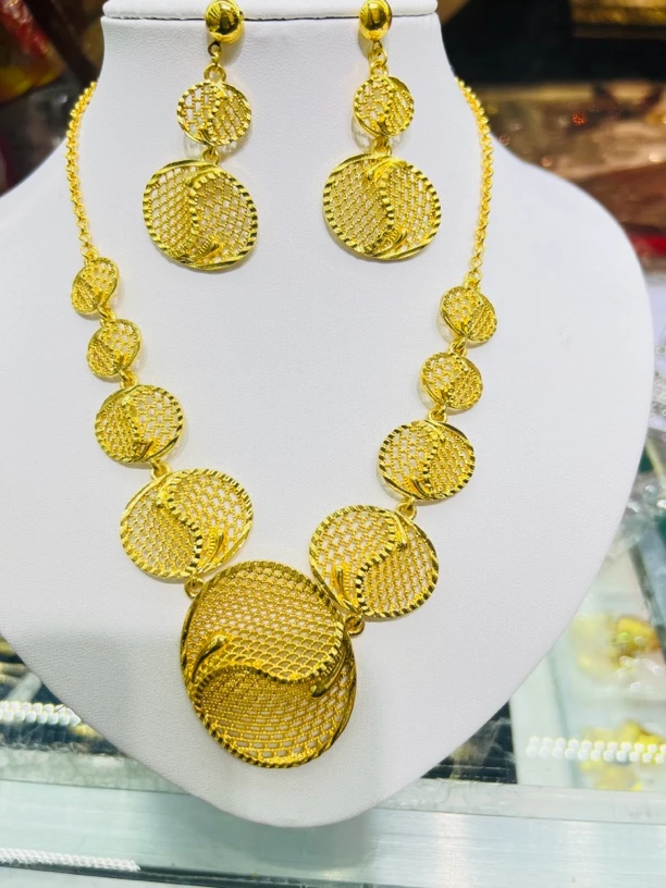 铜合金项链 铜合金两件套时尚休闲