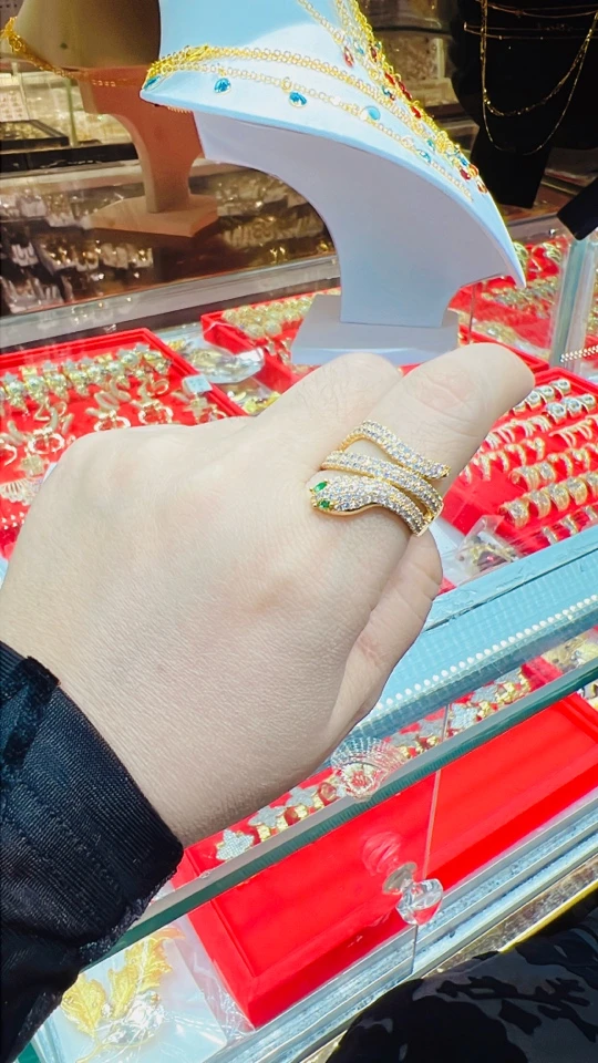 铜合金戒指 蛇款戒指流行时尚百搭