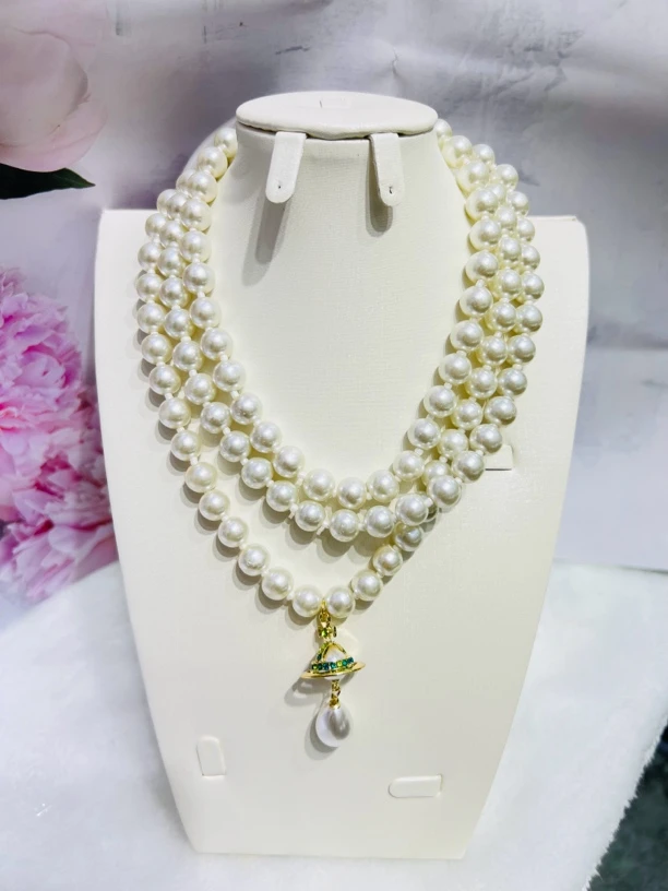 铜合金项链 项链吊坠白色时尚珠宝首饰银扣百搭饰品女士