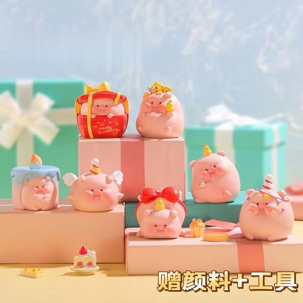 3D立体猪你快乐鸭石膏娃娃白胚涂色儿童手工diy涂鸦可爱创意摆件